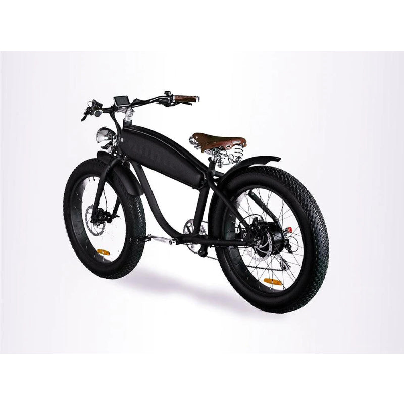 VALLKREE The Yakuza Mini Drifter 250-500W 48V 15Ah Electric Bike Matt Black Rear Side View