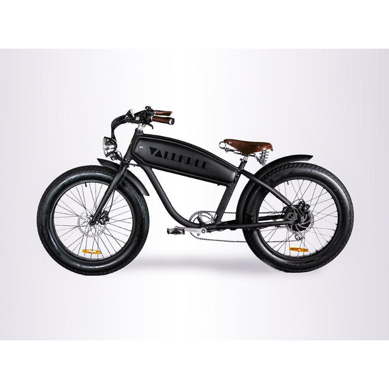 VALLKREE The Yakuza Mini Drifter 250-500W 48V 15Ah Electric Bike Matt Black Side View