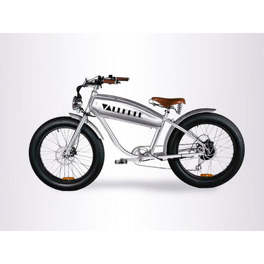 VALLKREE The Yakuza Mini Drifter 250-500W 48V 15Ah Electric Bike Silver Side View