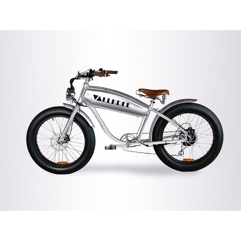 VALLKREE The Yakuza Mini Drifter 250-500W 48V 15Ah Electric Bike Silver Side View