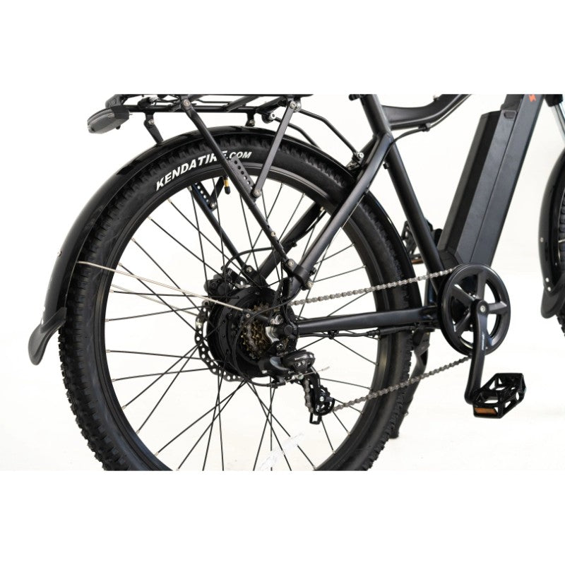 VAMOS El Diablo 48V/20Ah Electric Bike Black Rear Tyre View