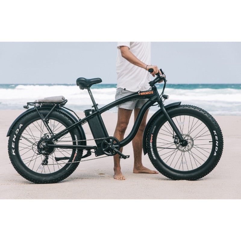 VAMOS El Hefe 500W 48V 2Ah Electric Bike in Black Outside View