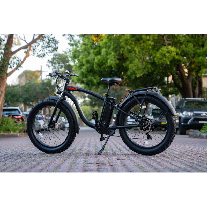 VAMOS El Hefe 500W 48V 2Ah Electric Bike in Black Side View