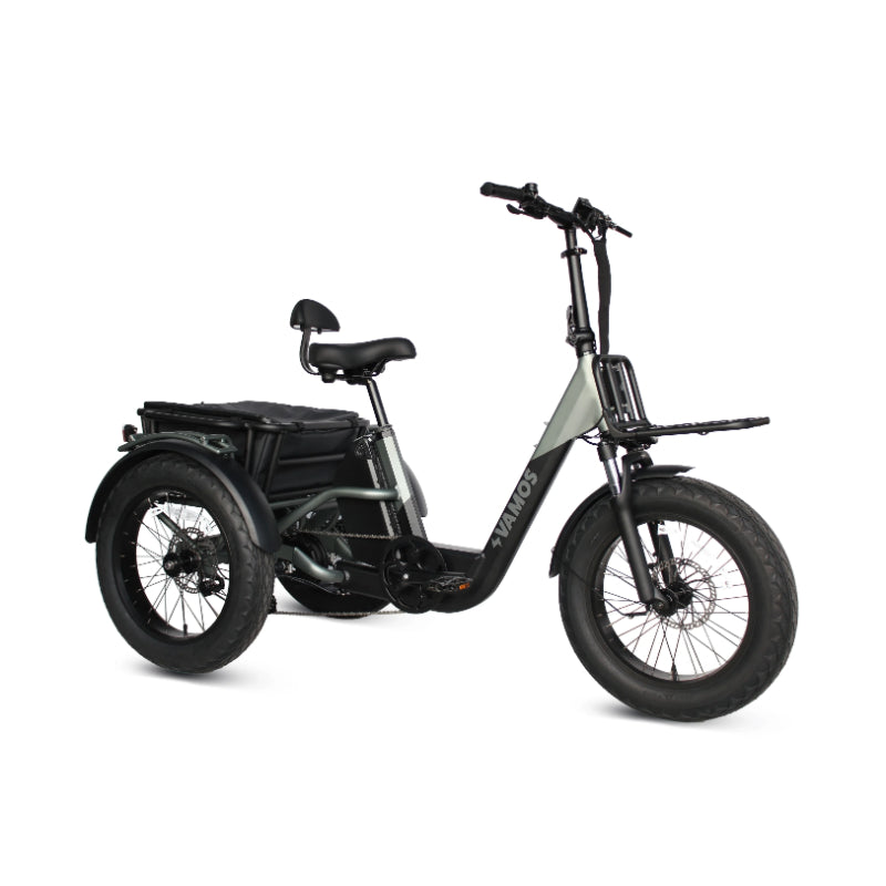 VAMOS Papa Grande Pro 500W 48V 20/25Ah Electric Bike Grey Black Side View