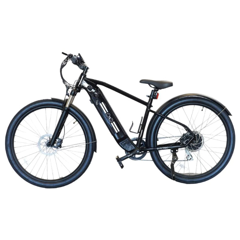 VELOZ Discovery 500W 48V 13Ah Electric Bike in Black Left Side View