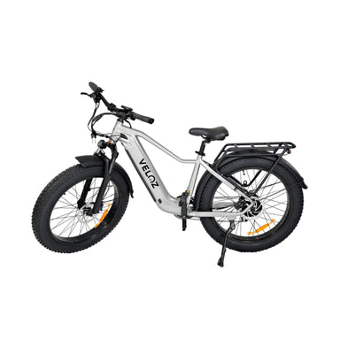 VELOZ Discovery Fat 750W 48V 15Ah Electric Bike in Silver Side View