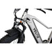 VELOZ Discovery Fat 750W 48V 15Ah Electric Bike in Silver Suspension View