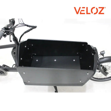 VELOZ JX2 250W 36V 13Ah Electric Cargo Bike in Black Cargo View on Bike