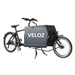 VELOZ JX2 250W 36V 13Ah Electric Cargo Bike in Black Front Side View