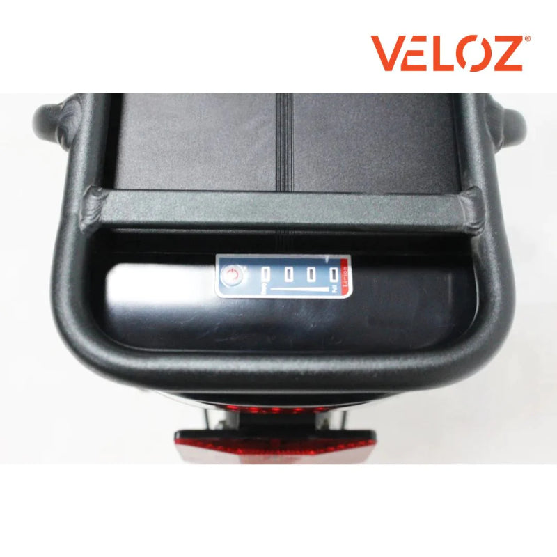 VELOZ JX350 350W 48V 13Ah Electric Cargo Trike Bike Rear Seat View