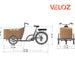 VELOZ JX350 350W 48V 13Ah Electric Cargo Trike Bike Size Guide