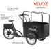 VELOZ JX500 500W48V 20Ah Electric Cargo Trike Bike in Black Features