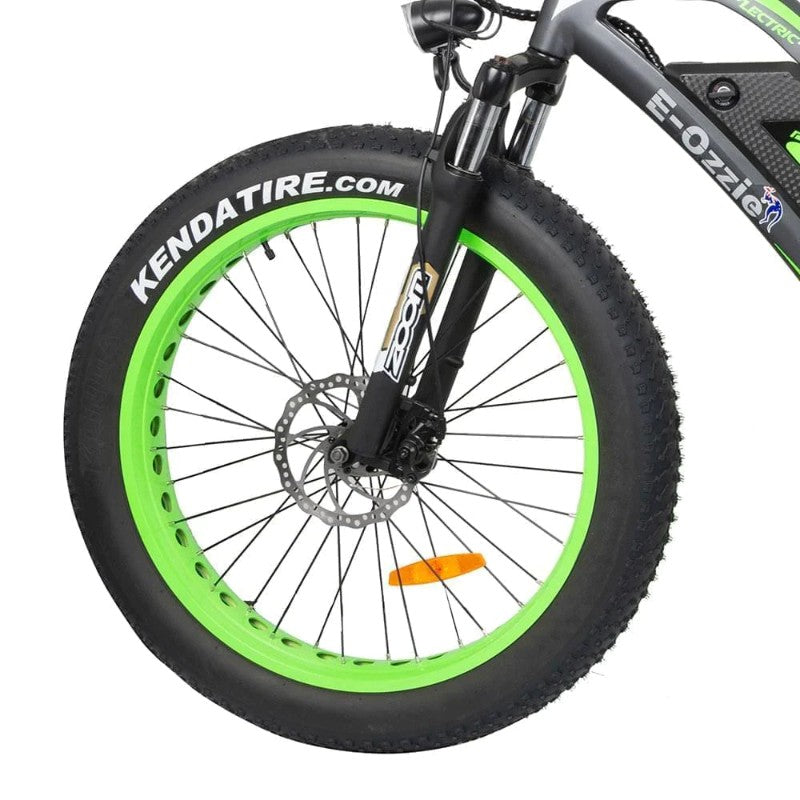 VELOZ TXL 750W 48V 15Ah Electric Bike Front Tyre View