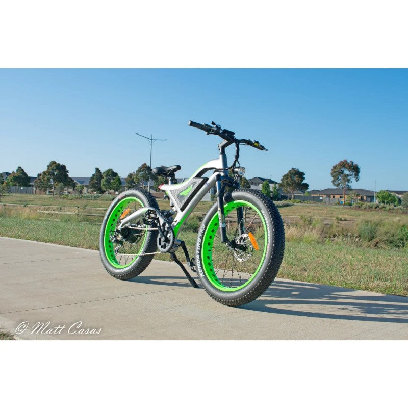 VELOZ TXL 750W 48V 15Ah Electric Bike Outside Front Side View