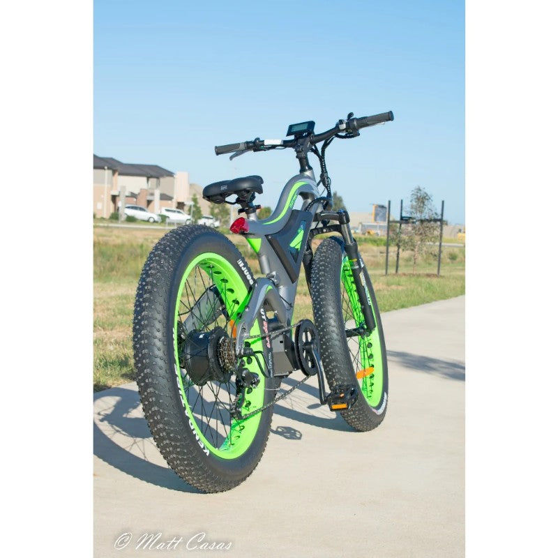 VELOZ TXL 750W 48V 15Ah Electric Bike Outside Rear Side View