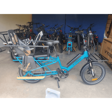 VYRON Liv-E 250-500W 48V 14Ah Electric Cargo Bike Blue Side View