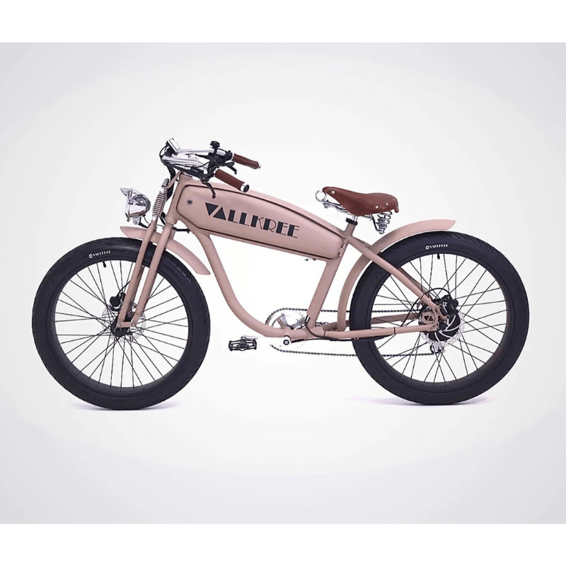 Vallkree The Drifter 250/500W 4V 15Ah Electric Bike Desert Storm Matte Side View