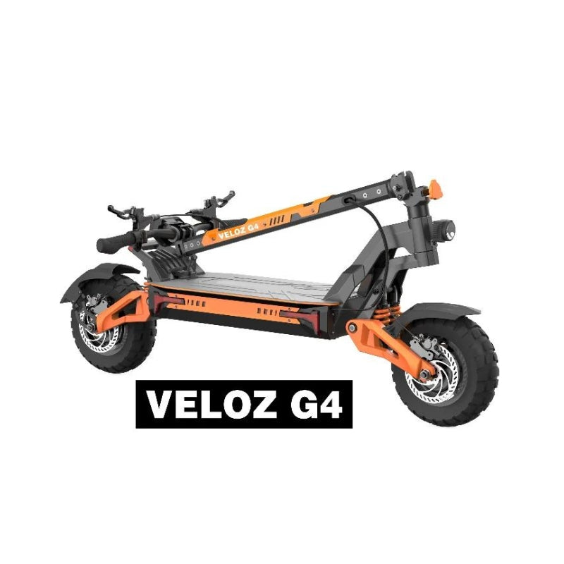 Veloz G4 4200W Peak Power 90km/h 200+km Distance All Terrain Portable Battery E-Scooter in Orange