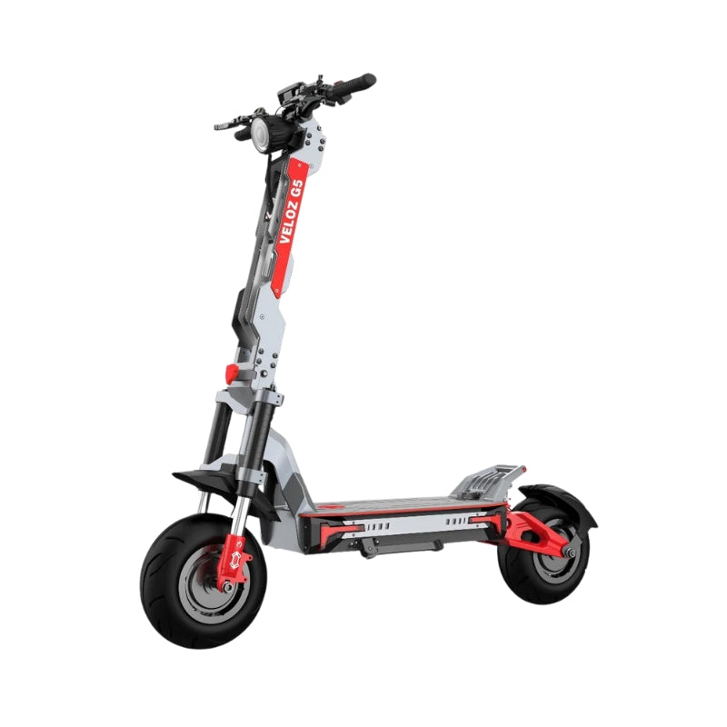 Veloz G5 5000W Peak Motor Speed Up to 120km/h 240km Range E-Scooter in White/Red