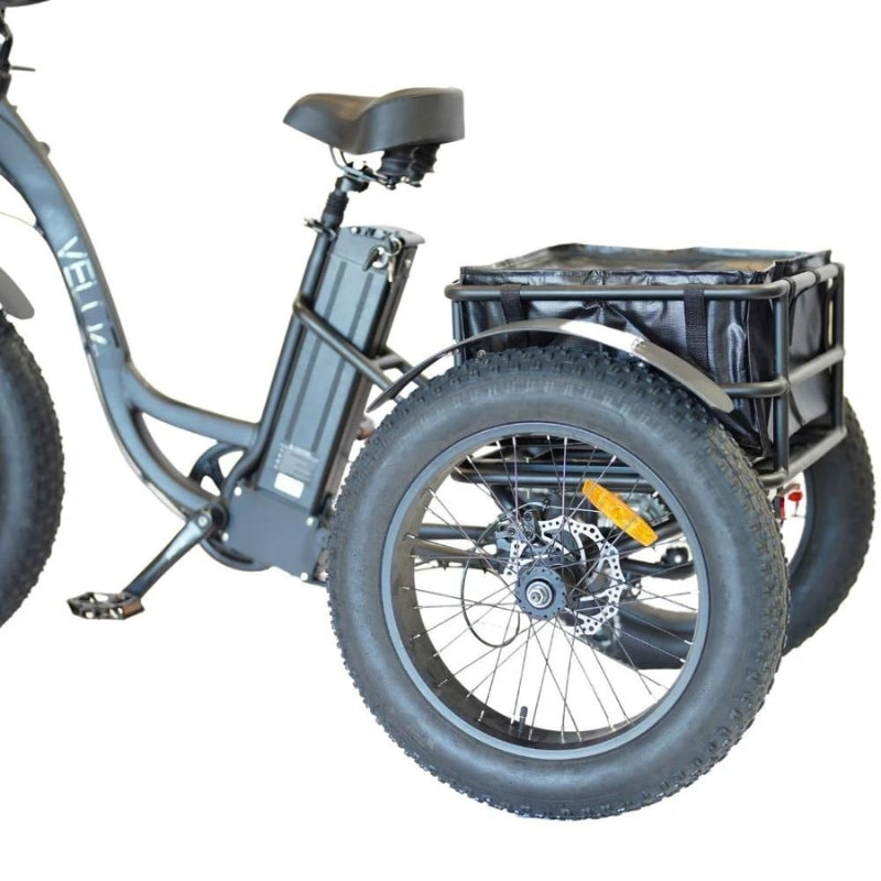 Veloz 2024 Grand-Prix 500W Motor 120km Autonomy 20Ah Samsung Battery 150+ Kilos Weight Trike E-Bike