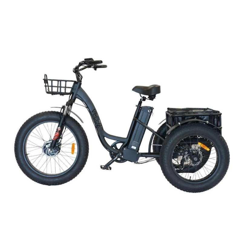 Veloz 2024 Grand-Prix 500W Motor 120km Autonomy 20Ah Samsung Battery 150+ Kilos Weight Trike E-Bike