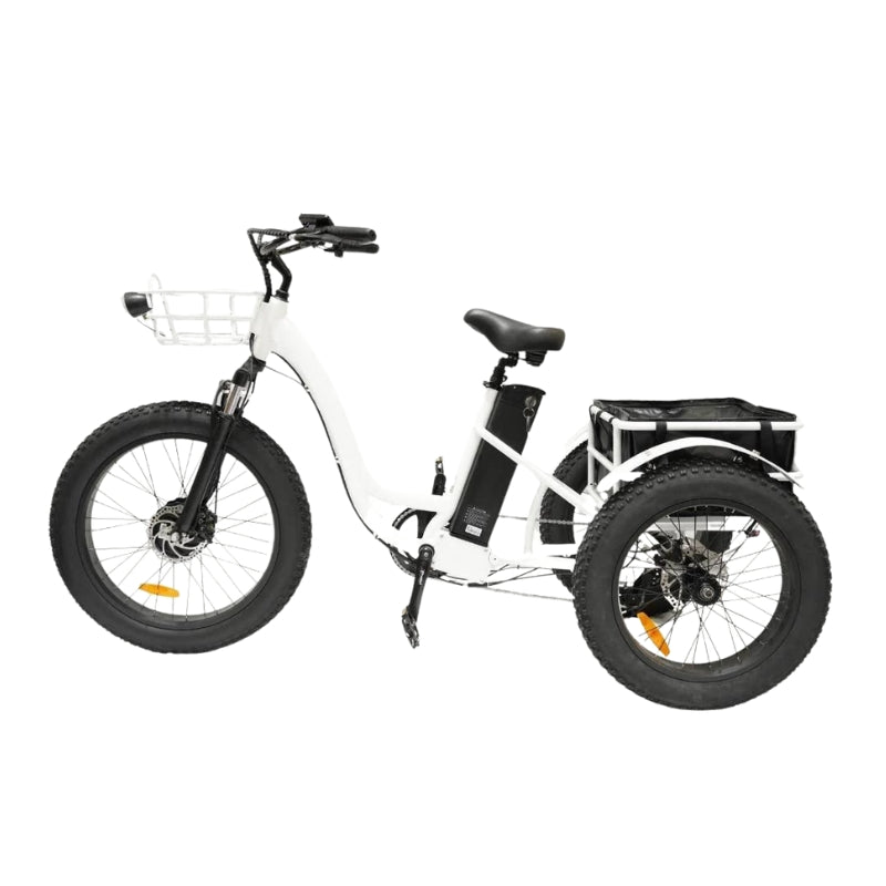 Veloz 2024 Grand-Prix 500W Motor 120km Autonomy 20Ah Samsung Battery 150+ Kilos Weight Trike E-Bike