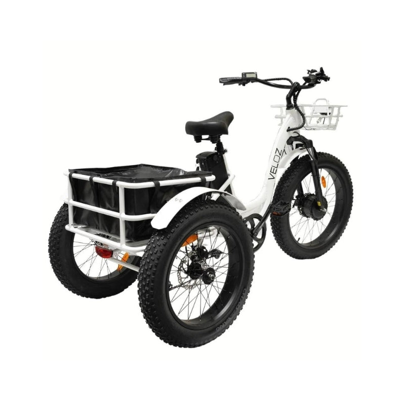 Veloz 2024 Grand-Prix 500W Motor 120km Autonomy 20Ah Samsung Battery 150+ Kilos Weight Trike E-Bike