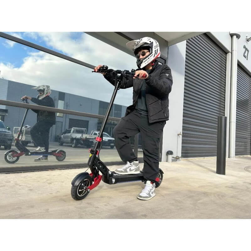 Veloz X10 Pro 2000W 70km/h Dual Motor E-Scooter in Black/Red