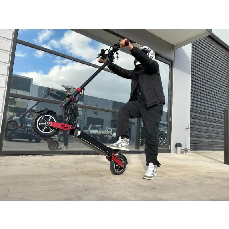 Veloz X10 Pro 2000W 70km/h Dual Motor E-Scooter in Black/Red