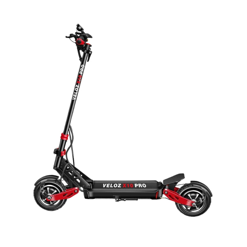 Veloz X10 Pro 2000W 70km/h Dual Motor E-Scooter in Black/Red