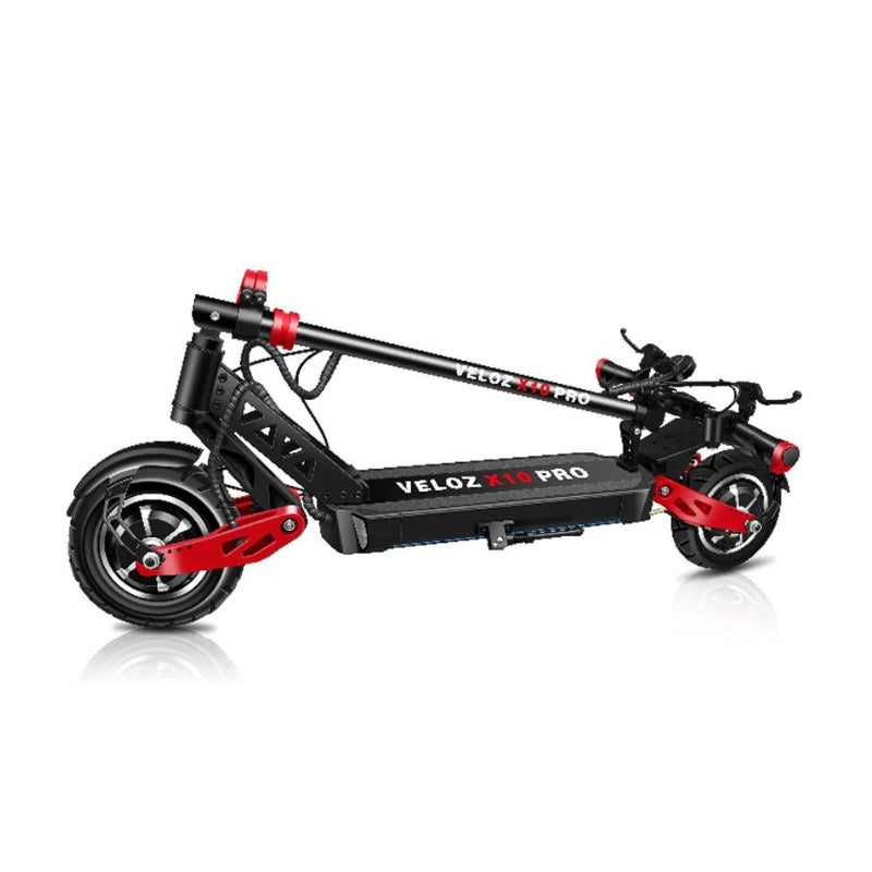 Veloz X10 Pro 2000W 70km/h Dual Motor E-Scooter in Black/Red