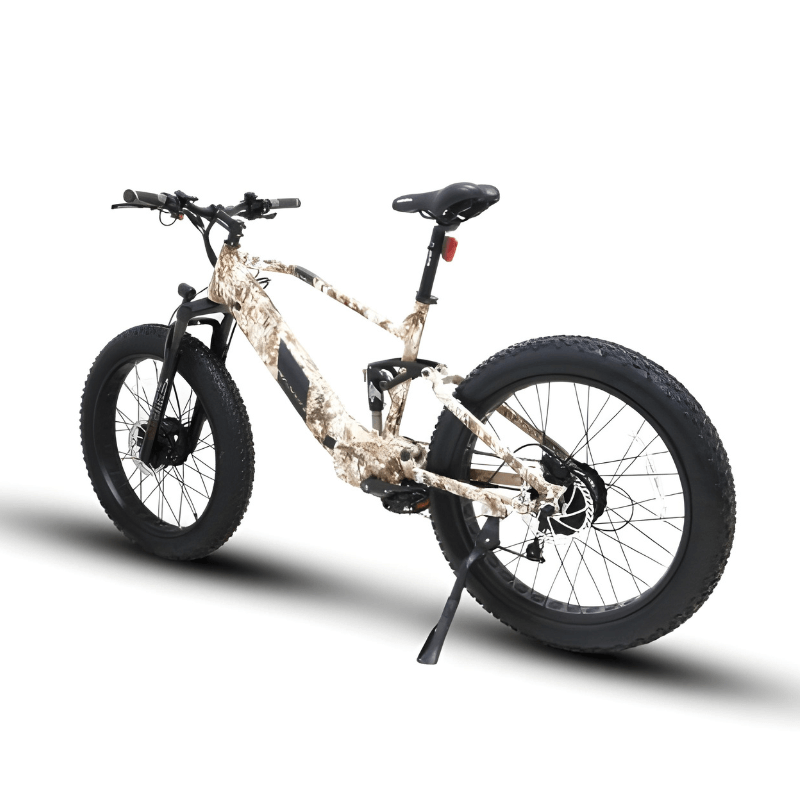 Defender E-Bike in Colour Forest Cobra Rear Side View