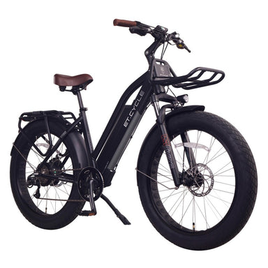 ET Cycle T720 Electric Bike in Colour Black Front Right Side View