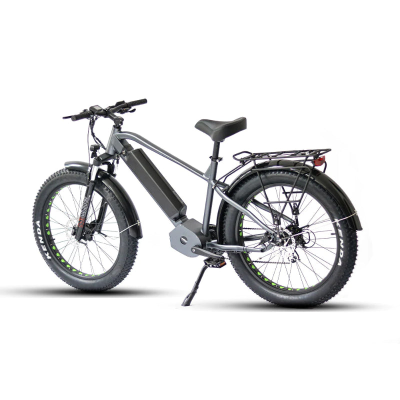 Eunorau Fat Hd Electric Bike in Colour Grey Rear Side View