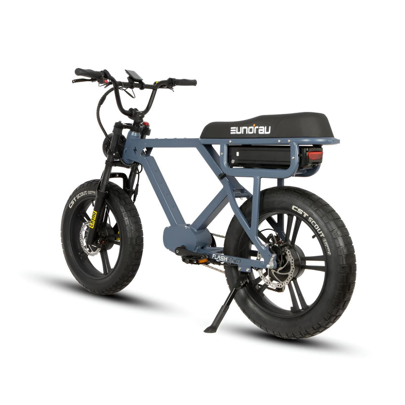 Eunorau Flash E-bike in Colour Moon Black Rear Side View