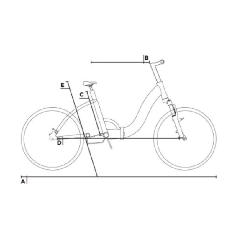 F1000 Electric Fat Tire Bike Dimensions with White Background