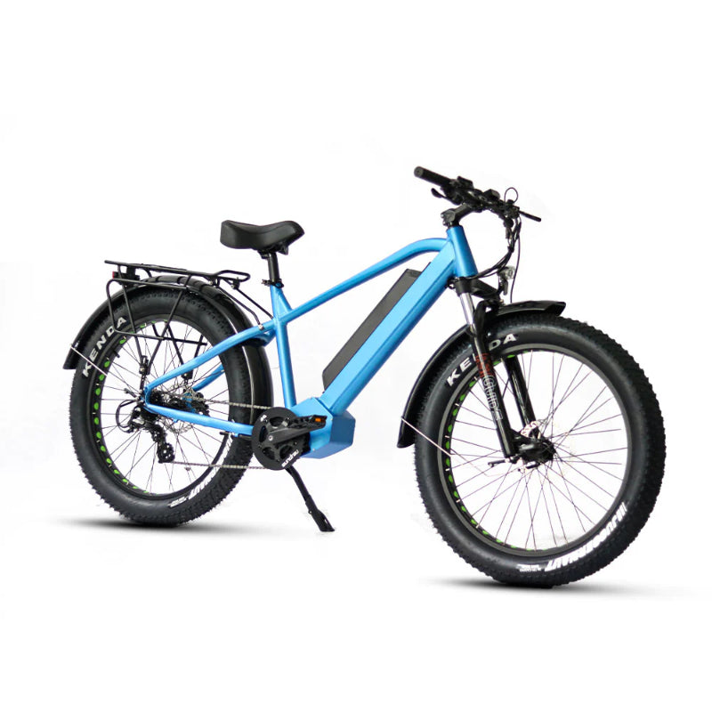 Fat Hd Ebike in Colour Blue Front Side View