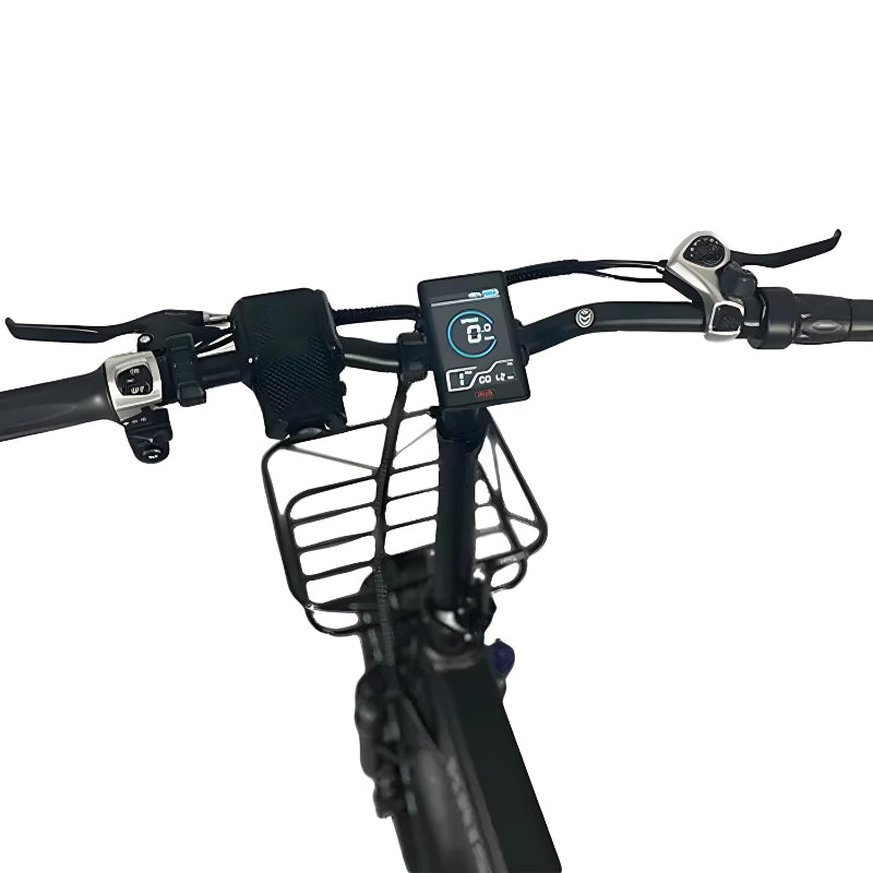 Kristall KS26 48V 750W Fat Tire Ebike Handlebar View