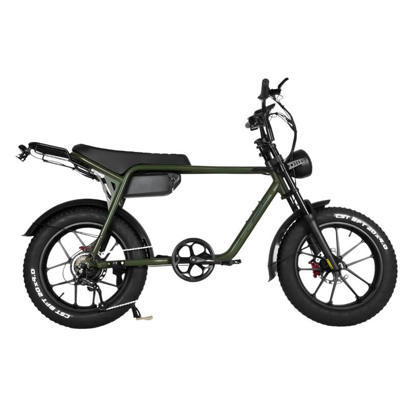 Mamba Sahara Fat Tyre Ebike in Colour Army Green Right Side View