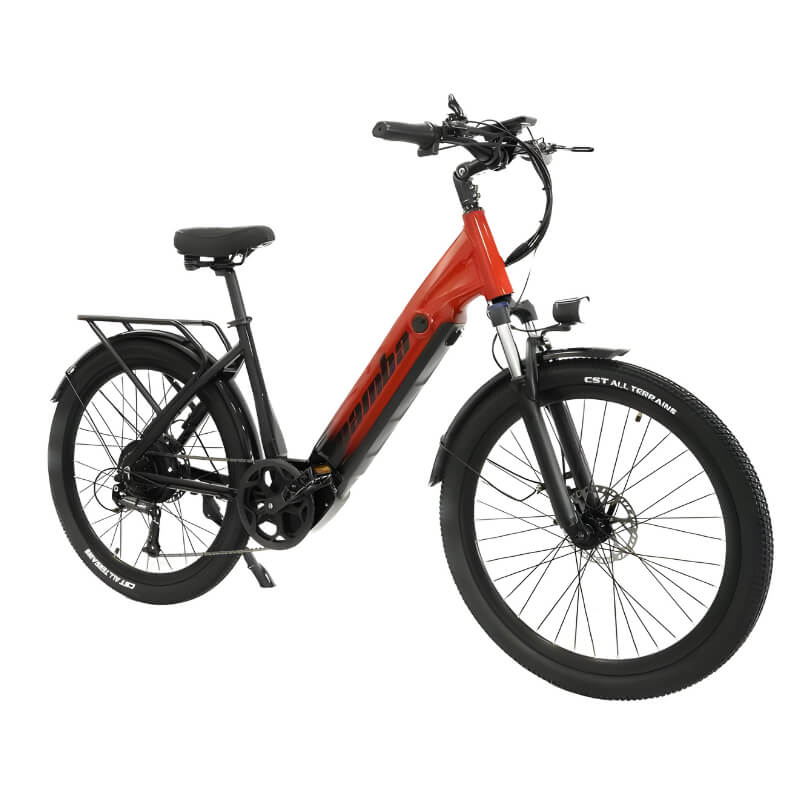 Mamba Savannah Ebike in Colour Red Front Side View