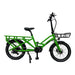 Moov8 C2 Electric Bike in Colour Forest Green Right Side View with Seat Rack and Front Basket