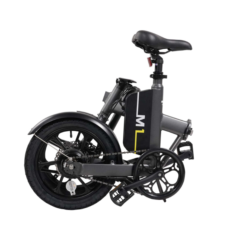 Moov8 M1 Electric Folding Bike in Colour Black Folded View