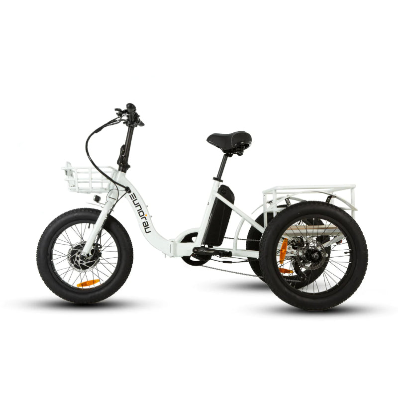 New Trike Ebike in Colour White Left Side View