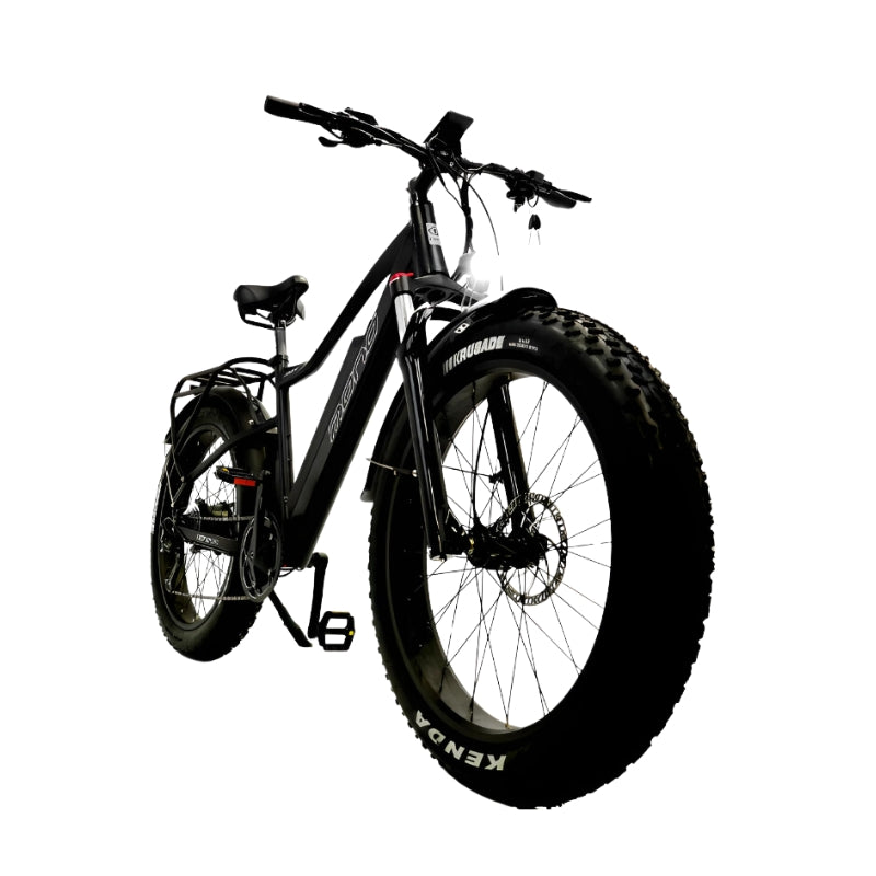 Outback Ebike in Colour Matt Black Front Side View