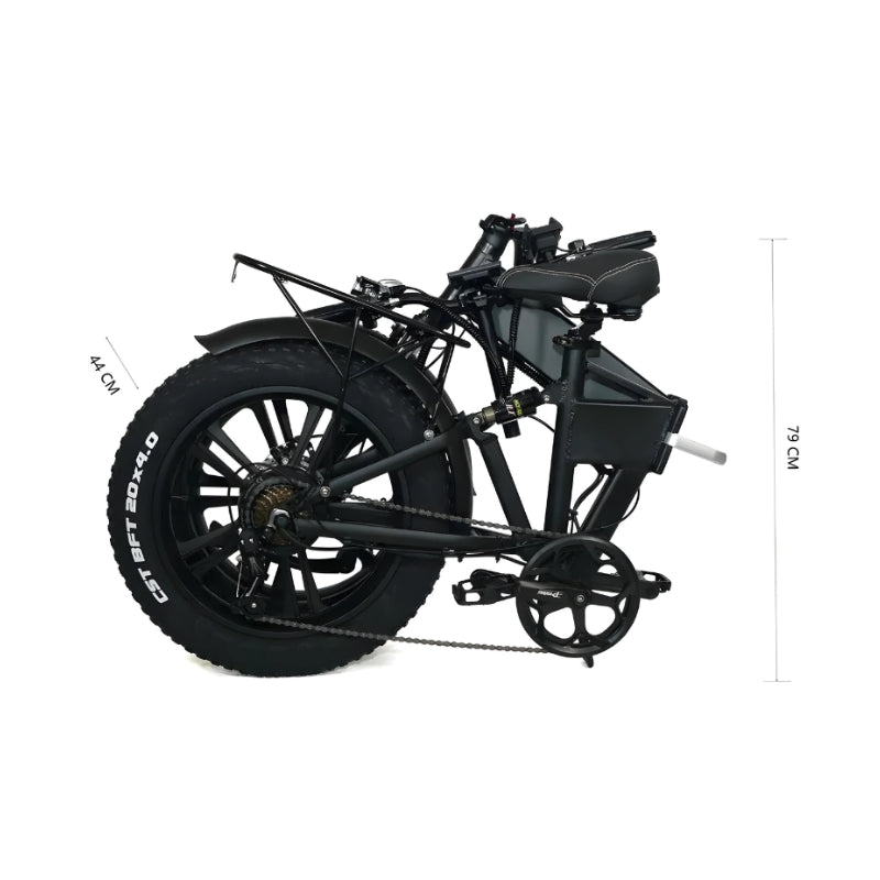 RX20 Bike Folding View and Size Guide