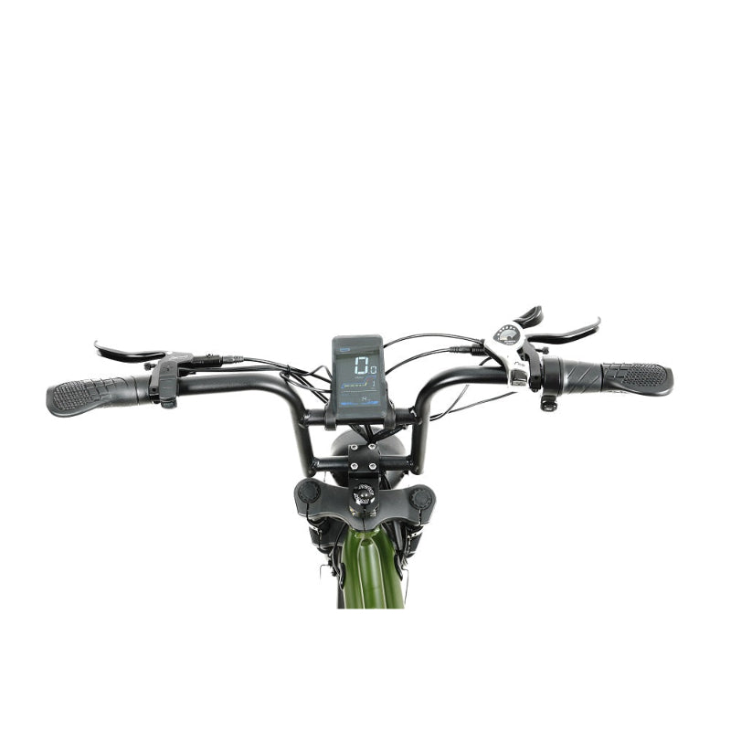 Sahara Bicycle in Colour Army Green Handlebar View