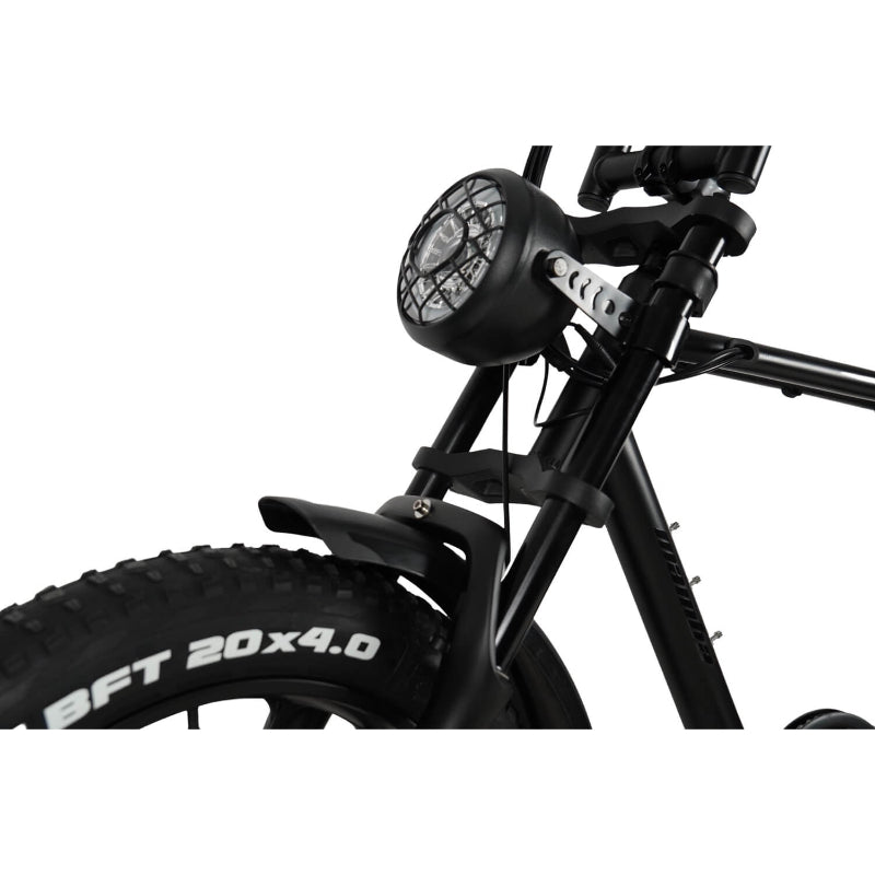 Sahara E-Bike Price in Colour Ash Black Front Light View