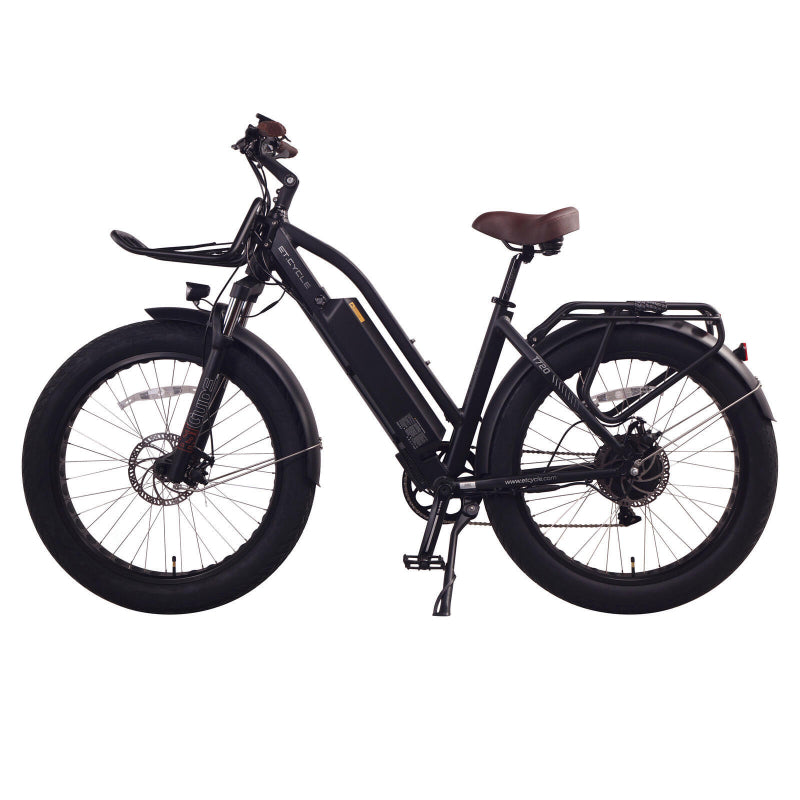 T720 ET Cycle Electric Bike in the Colour Black - Left Side View