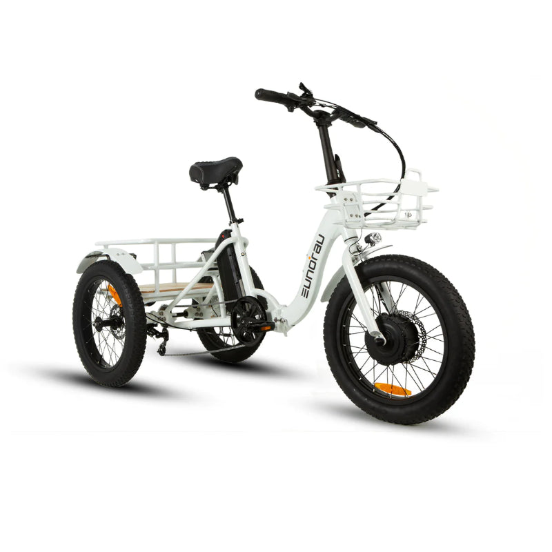 Trike Bike in Colour White Right Front Side View