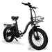 Y20 Ebike in Colour Black Front Side View